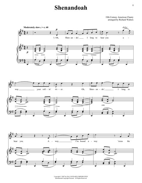 Jul 5, 2018 · Shenandoah.....Traditional American Folk Songarr. 1975 James Erb (1926-2014)UNT A Cappella ChoirAllen Hightower, conductorRec... 